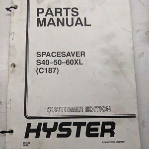 Hyster Parts Book Manual List Spacesaver S40-50-60Xl C187 1993 For Lift Truck