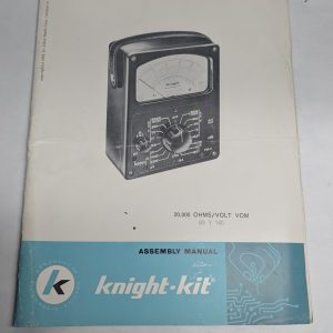 Knight Kit Assembly Manual 20,000 Ohm/V Vom 83 Y 140 Volt Ohm Meter Vintage 1956