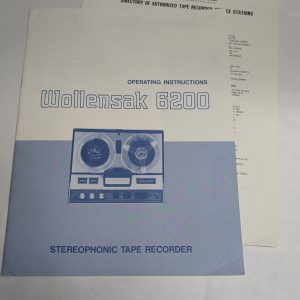 Wollensak 6200 Operating Instruction Manual Stererophonic Tape Recorder Brochure
