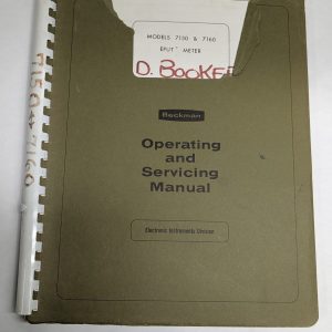 Beckman Operating Service Manual Model 7150 7160 Eput Meter 1959 Vintage