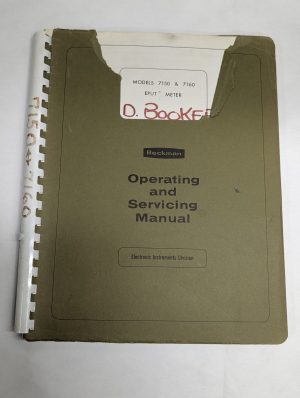 Beckman Operating Service Manual Model 7150 7160 Eput Meter 1959 Vintage