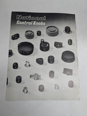 National Control Knobs Catalog Sales Brochure Literature Co-9-62 3 Pages