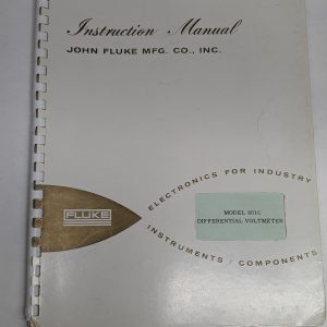 Vintage Fluke Operator Instruction Manual Model # 801 Differential Dc Voltmeter