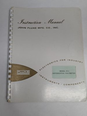Vintage Fluke Operator Instruction Manual Model # 801 Differential Dc Voltmeter