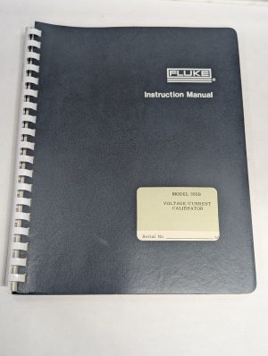 Vintage Fluke Operator Instruction Manual Model 383B Voltage Current Calibrator