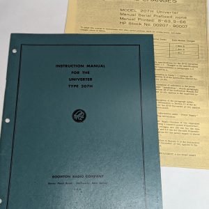 Boonton Radio Operator Instruction Manual Model Type 207H Univerter 1974