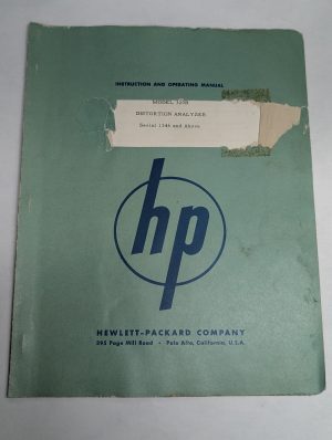 Hewlett Packard Hp Operating Instruction Manual Model 320B Distortion Analyzer
