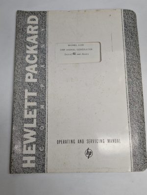 Hewlett Packard Hp Operating & Service Manual Model 610B Ufh Signal Generator