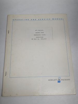 Hewlett Packard Hp Operating & Service Manual Model 300A Harmonic Wave Analyzer