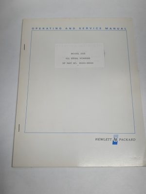 Hewlett Packard Hp Operating & Service Manual Model 202E All Serial Numbers