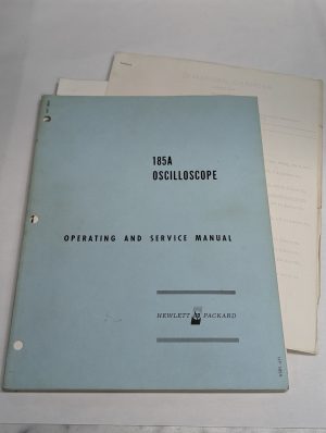 Hewlett Packard Hp Operating & Service Manual Model 185A Oscilloscope 1962