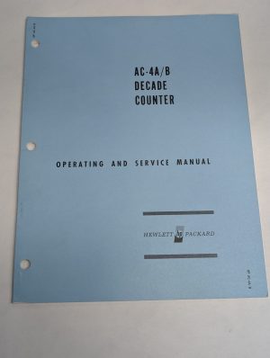 Hewlett Packard Hp Operating & Service Manual Model Ac-4A/B Decade Counter