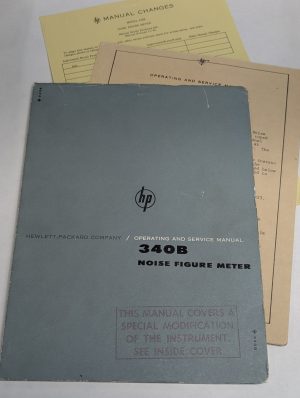Hewlett Packard Hp Operating & Service Manual Model 340B Noise Figure Meter 1964