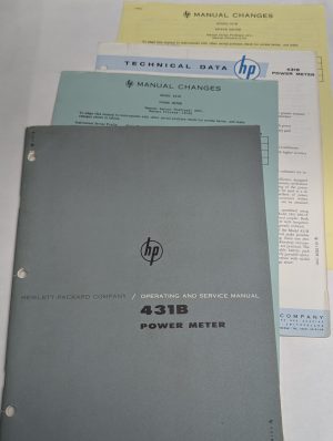Hewlett Packard Hp Operating & Service Manual Model 431B Power Meter 1962