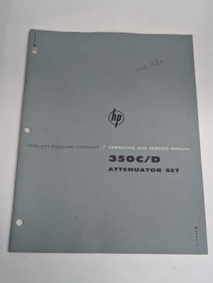 Hewlett Packard Hp Operating Service Manual Model 350C 350D Attenuator Set 1962