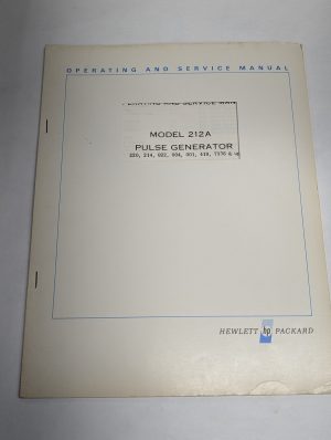 Hewlett Packard Hp Operating & Service Manual Model 212A Pulse Generator 1965
