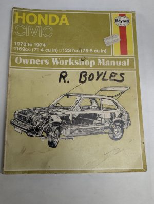 Haynes Service Repair Manual Shop Book Honda Civic 1973 1974 1169 1237 Cc