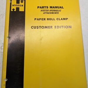 Hyster Parts Manual Book List Attachments Fork Truck Paper Roll Clamp 7054
