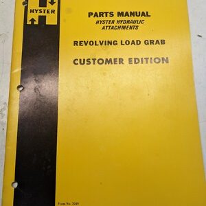 Hyster Parts Manual Book List Attachments Fork Truck Revolving Load Grab 7049