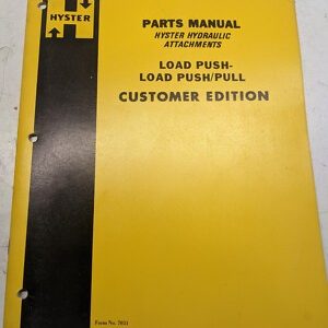 Hyster Parts Manual Book List Attachments Fork Truck Load Push/Pull 7051