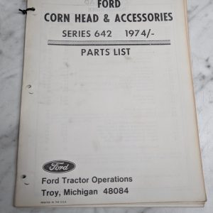 Ford Tractor Repair Parts List Manual Catalog Corn Head & Accessories 642 Series