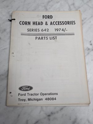 Ford Tractor Repair Parts List Manual Catalog Corn Head & Accessories 642 Series