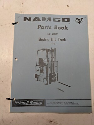 Shaeff Namco Parts Book List Manual Sd Series Electric Fork Lift Truck 1975 E