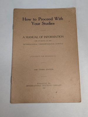 How To Proceed With Your Studies 1586 3Rd International Correspondence Schools