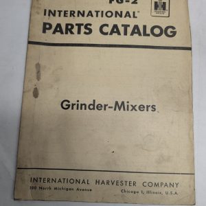 International Harvester Ih Parts List Book Catalog Manual Fg-2 Grinder-Mixers