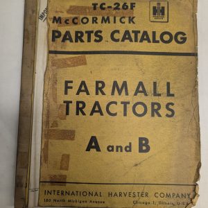 Ih Mccormick Deering Parts List Catalog Manual Tc-26F A & B Farmall Tractors