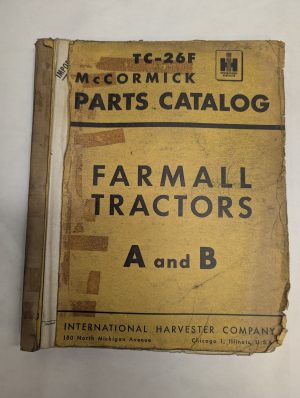 Ih Mccormick Deering Parts List Catalog Manual Tc-26F A & B Farmall Tractors