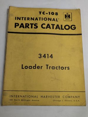 International Harvester Ih Parts List Book Catalog Manual Tc-108 3414 Tractor