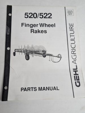 Gehl Parts List Book Catalog Manual Model 520 522 Finger Wheel Rakes #909874