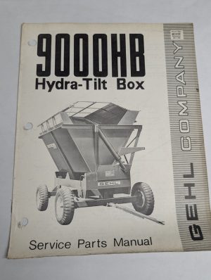 Gehl Service Parts List Catalog Manual Model 9000Hb Hydra-Tilt Box 901439