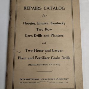 Ih Repair Parts Catalog Manual 67-Sm Special Drills Hoosier Empire Kentucky