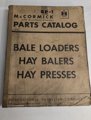 International Ih Parts List Book Catalog Manual Bp-1 Mccormick Baler Hay Loader