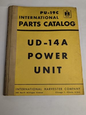 International Ih Parts List Book Catalog Manual Pu-19C Ud-14A Power Unit 1952