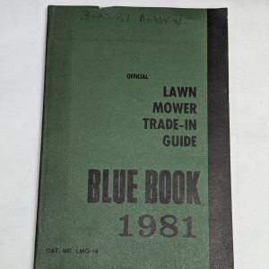 Blue Book Trade-In Price Guide Manual Walking & Riding Lawn Mowers 1981 Lmg-16