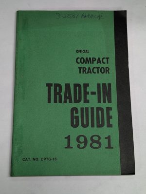 Official Blue Book Trade-In Price List Guide Manual Compact Tractor Cptg-16 1981