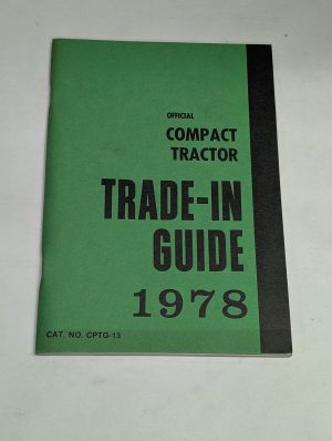 Official Blue Book Trade-In Price List Guide Manual Compact Tractor Cptg-13 1978