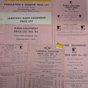 Jamesway Farm Sales Product Price List Barn Elevator Equipment Ventilation