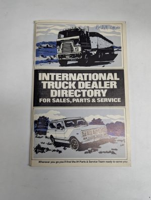 International Truck Dealer Directory Sales Literature Dealership Brochure