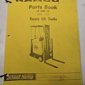 Namco Parts Book List Manual Lc Su Series Electric Fork Lift Truck 1974-78