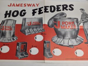 Jamesway Sales Literature Brochure Catalog Hog Feeders Fold Out