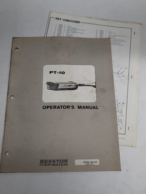 Hesston Pull Type Windrower Conditioner Pt-10 Operator'S Owners Manual 885129