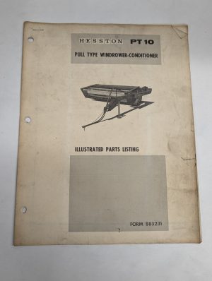Hesston Pull Type Windrower Conditioner Pt-10 Parts List Manual Catalog