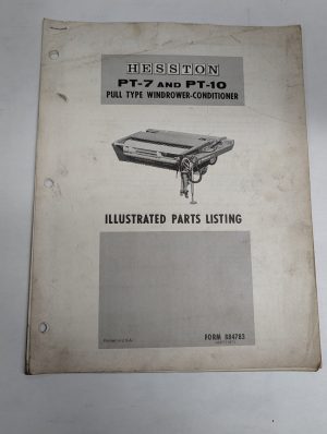 Hesston Pull Type Windrower Conditioner Pt-7 & 10 Parts List Manual Catalog