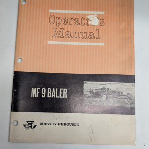 Massey Ferguson Operator Instruction Manual Mf 9 Hay Baler Owners Guide