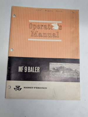 Massey Ferguson Operator Instruction Manual Mf 9 Hay Baler Owners Guide