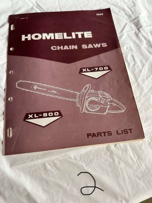 Homelite Chainsaws Xl-700 Xl-800 Parts List Yr 1966 Sales Manual Catalog Specs